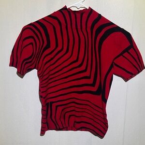 Much more knit short sleeve sweater turtleneck